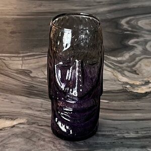 Andrew Iannazzi Moai Tiki Mug In Lava Gray To Amethyst Signed